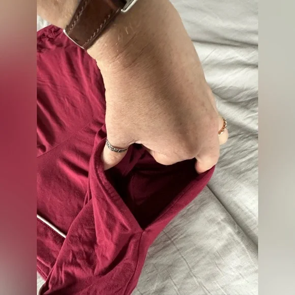 Kindred Bravely Clea Bamboo maternity pajama set size XL in deep berry - Picture 7 of 11